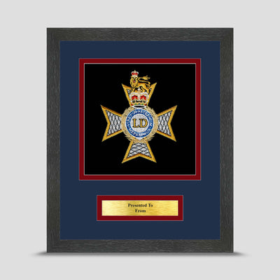 Light Dragoons Framed Military Embroidery Presentation