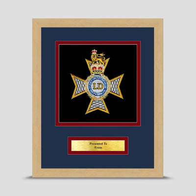 Light Dragoons Framed Military Embroidery Presentation