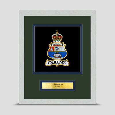 Queen's University Officers' Training Corps Framed Military Embroidery Presentation