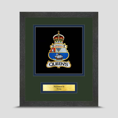 Queen's University Officers' Training Corps Framed Military Embroidery Presentation