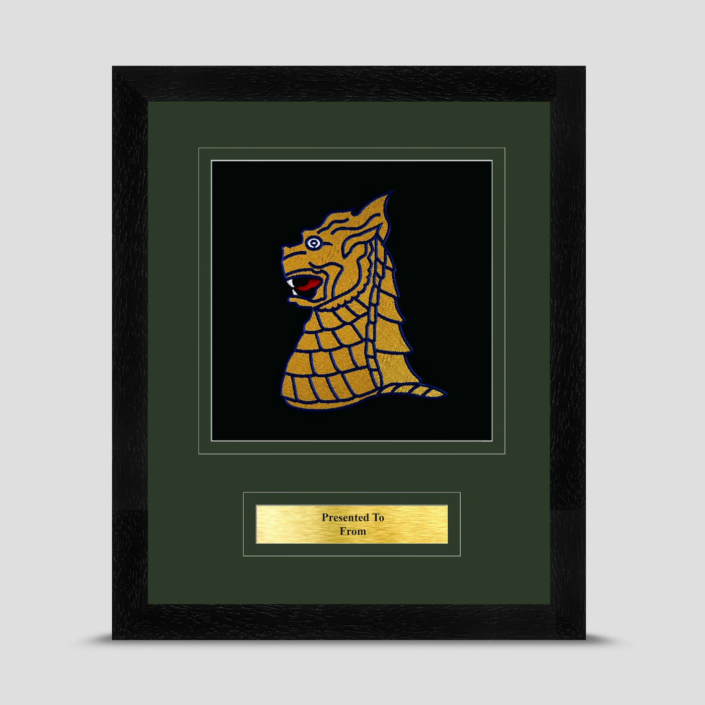 77th Brigade Framed Military Embroidery Presentation