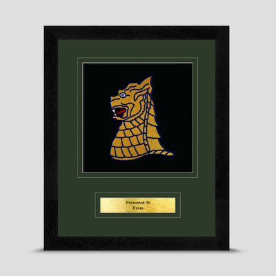 77th Brigade Framed Military Embroidery Presentation