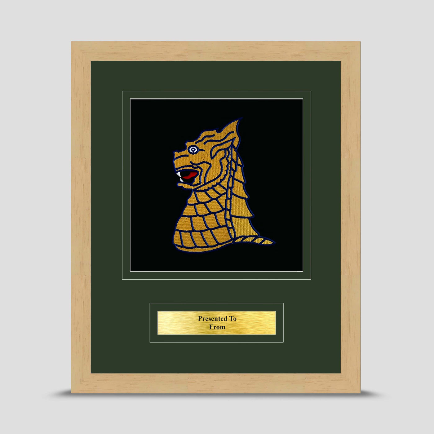 77th Brigade Framed Military Embroidery Presentation