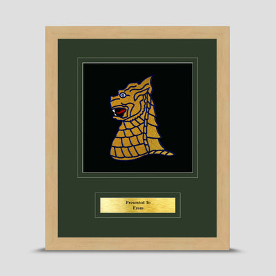 77th Brigade Framed Military Embroidery Presentation