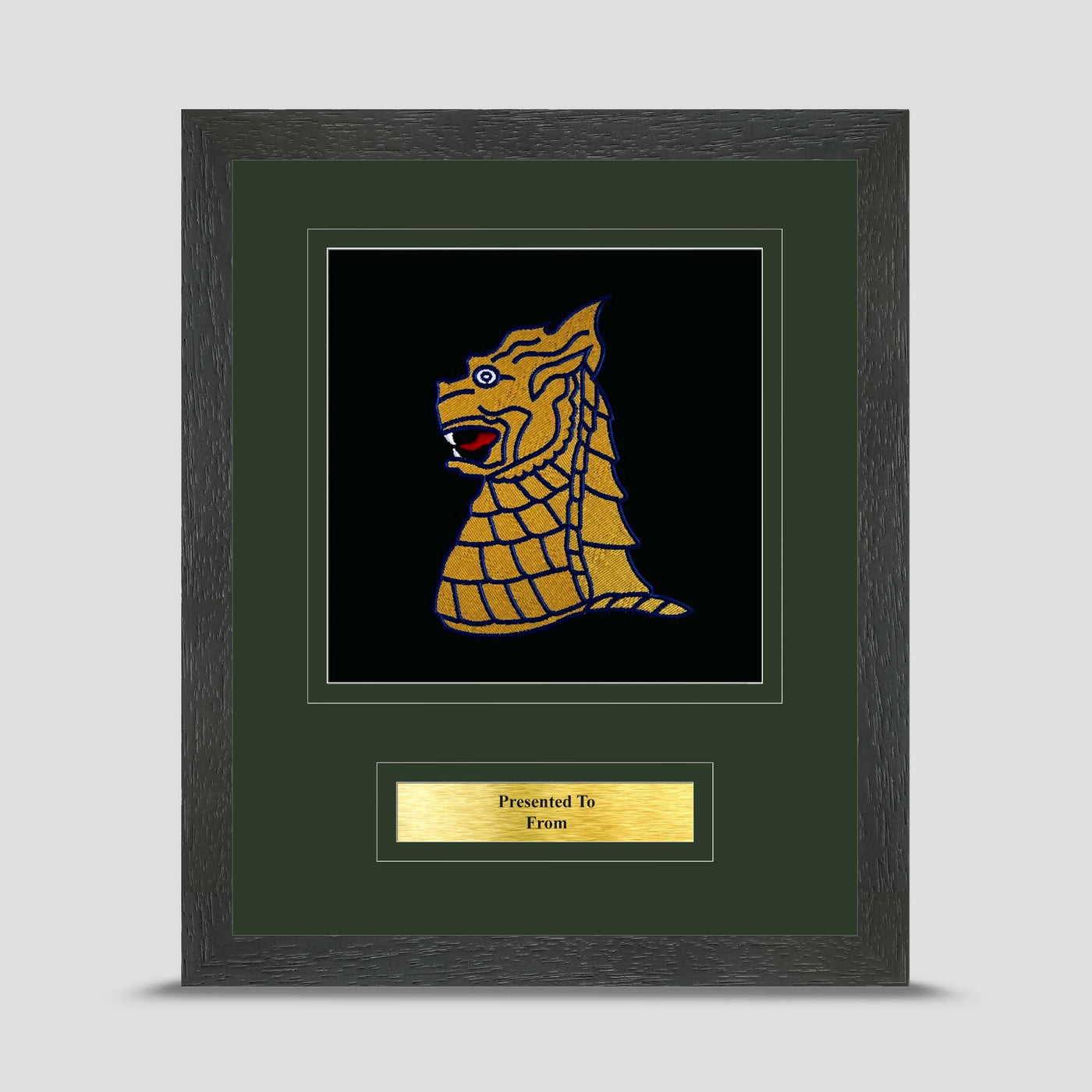 77th Brigade Framed Military Embroidery Presentation