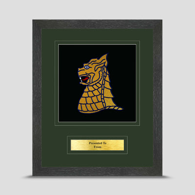 77th Brigade Framed Military Embroidery Presentation