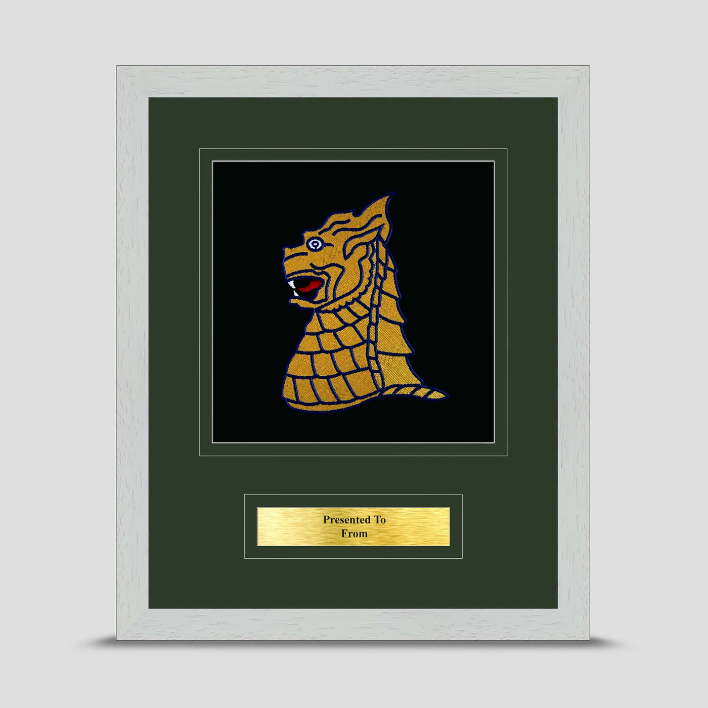 77th Brigade Framed Military Embroidery Presentation