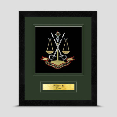 Army Officers Selection Board Framed Military Embroidery Presentation
