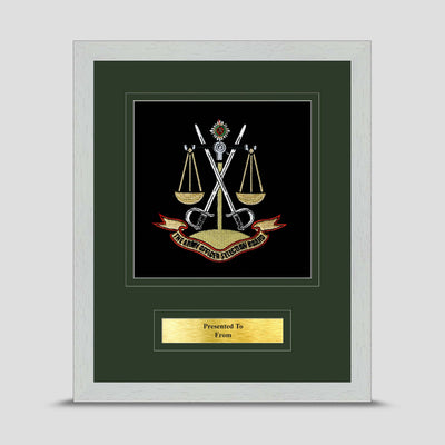 Army Officers Selection Board Framed Military Embroidery Presentation