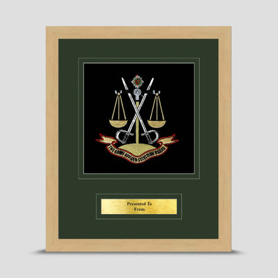 Army Officers Selection Board Framed Military Embroidery Presentation