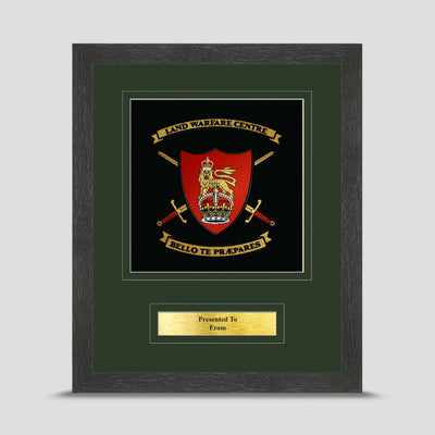 Land Warfare Centre Framed Military Embroidery Presentation