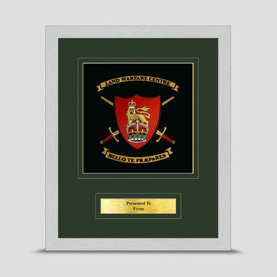 Land Warfare Centre Framed Military Embroidery Presentation