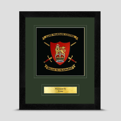 Land Warfare Centre Framed Military Embroidery Presentation