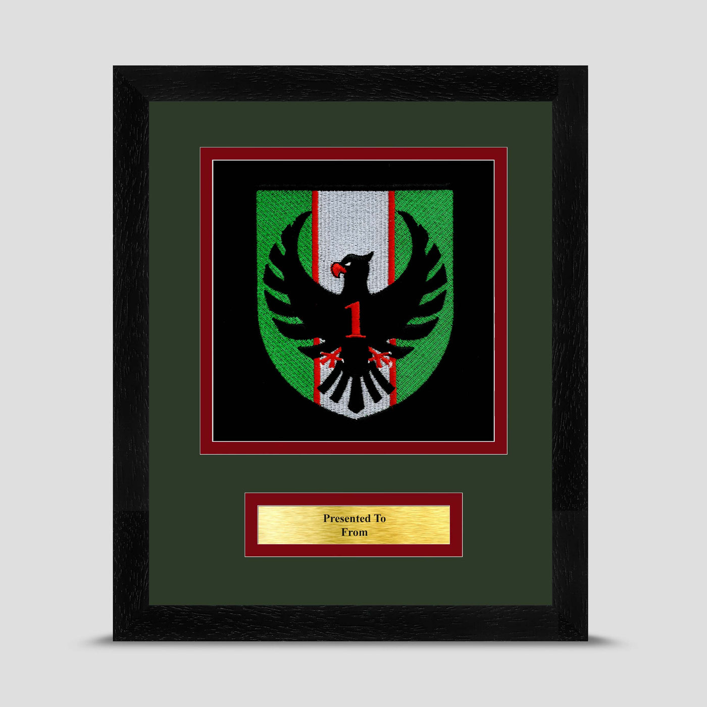 1  Military Intelligence Corps Framed Military Embroidery Presentation