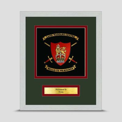 Land Warfare Centre Framed Military Embroidery Presentation
