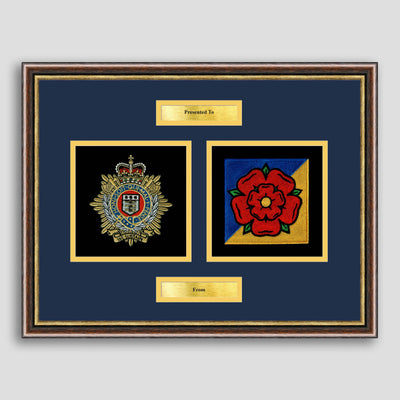 156 RLC & Royal Logistic Corps Framed Military Embroidery Presentation