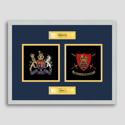 WO1 (RSM) Rank & Army Training Centre Framed Military Embroidery Presentation