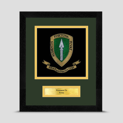 Allied Rapid Reaction Corps Framed Military Embroidery Presentation