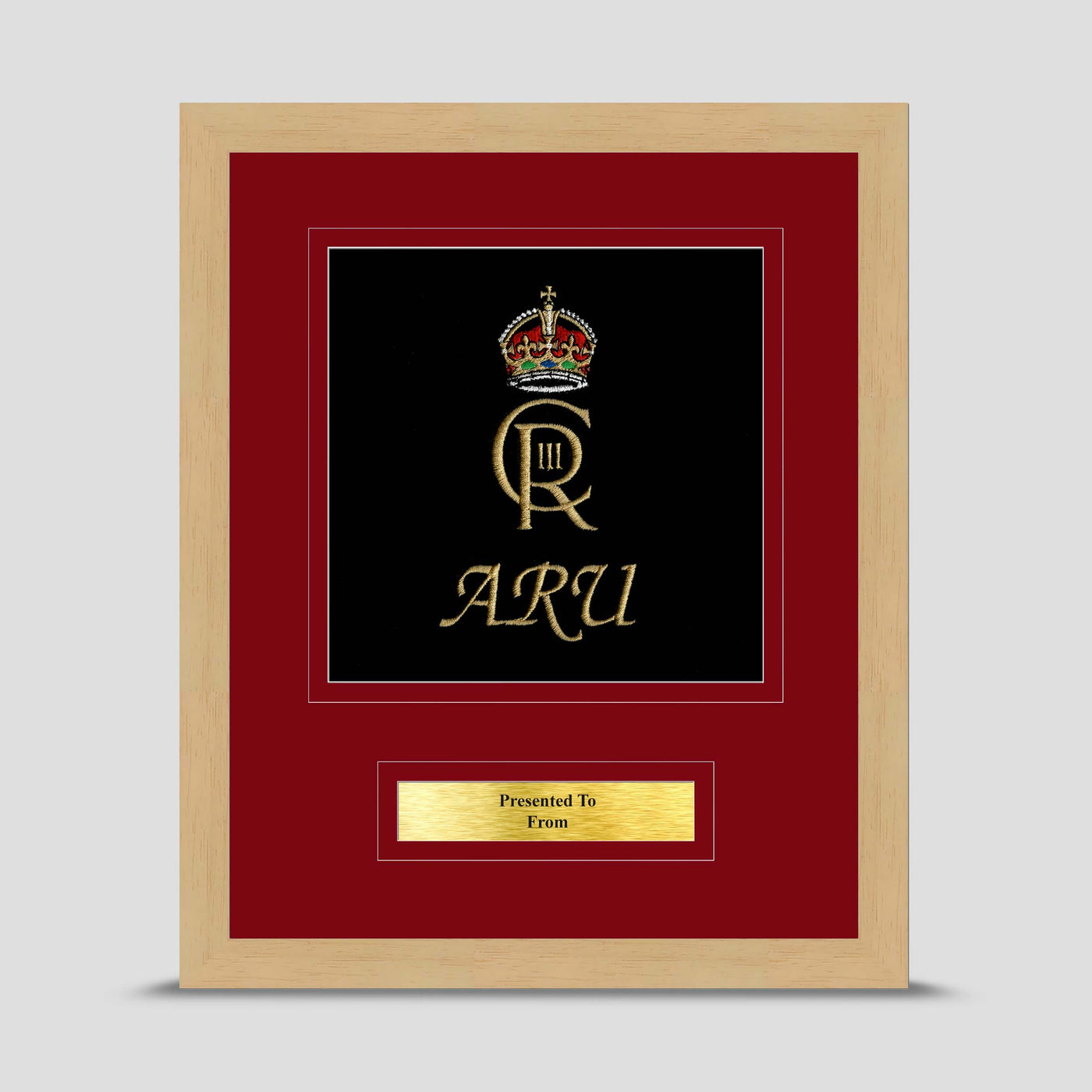 Army Rugby Union Framed Military Embroidery Presentation