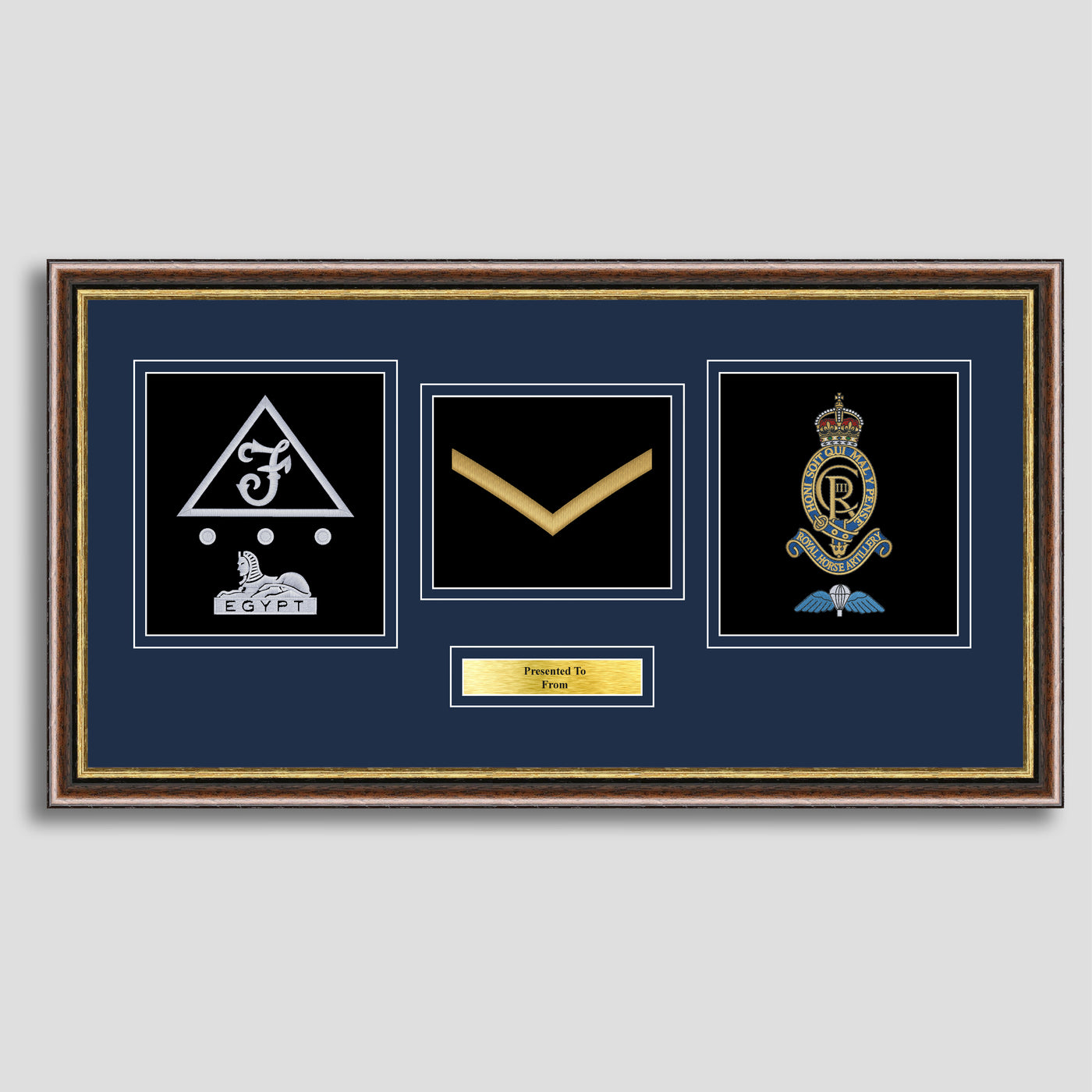 F Battery & 7th PARA Royal Horse Artillery Crest with Rank Insignia Em ...
