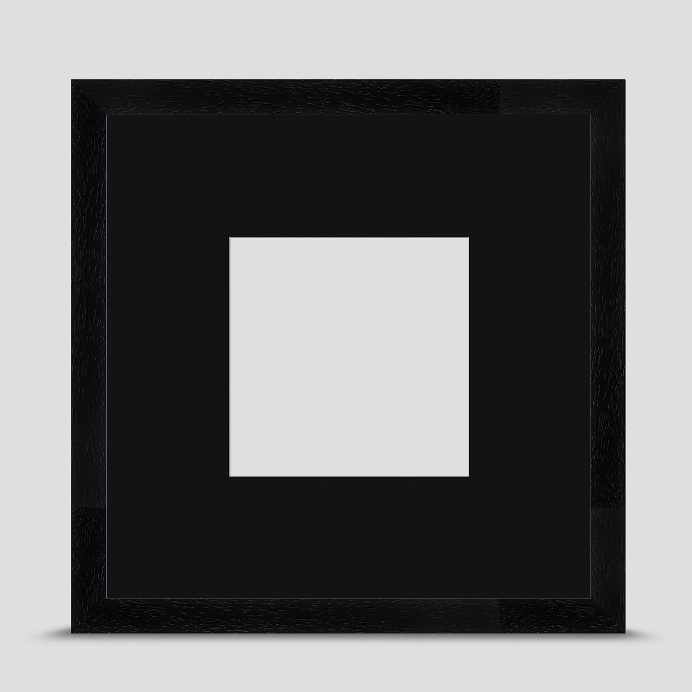 10x10 Classic Black Picture Frame with a 6x6 Mount