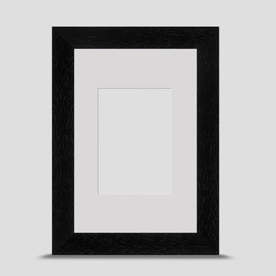 6x4 Classic Black Picture Frame with a 3.5x2.5 Mount