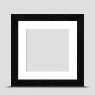 6x6 Classic Black Picture Frame with a 4x4 Mount