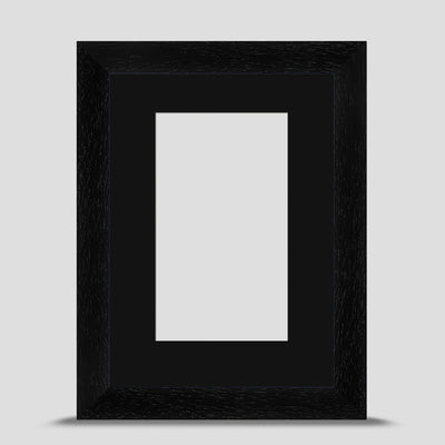 7x5 Classic Black Picture Frame with a 5x3 Mount