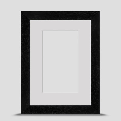7x5 Classic Black Picture Frame with a 5x3 Mount