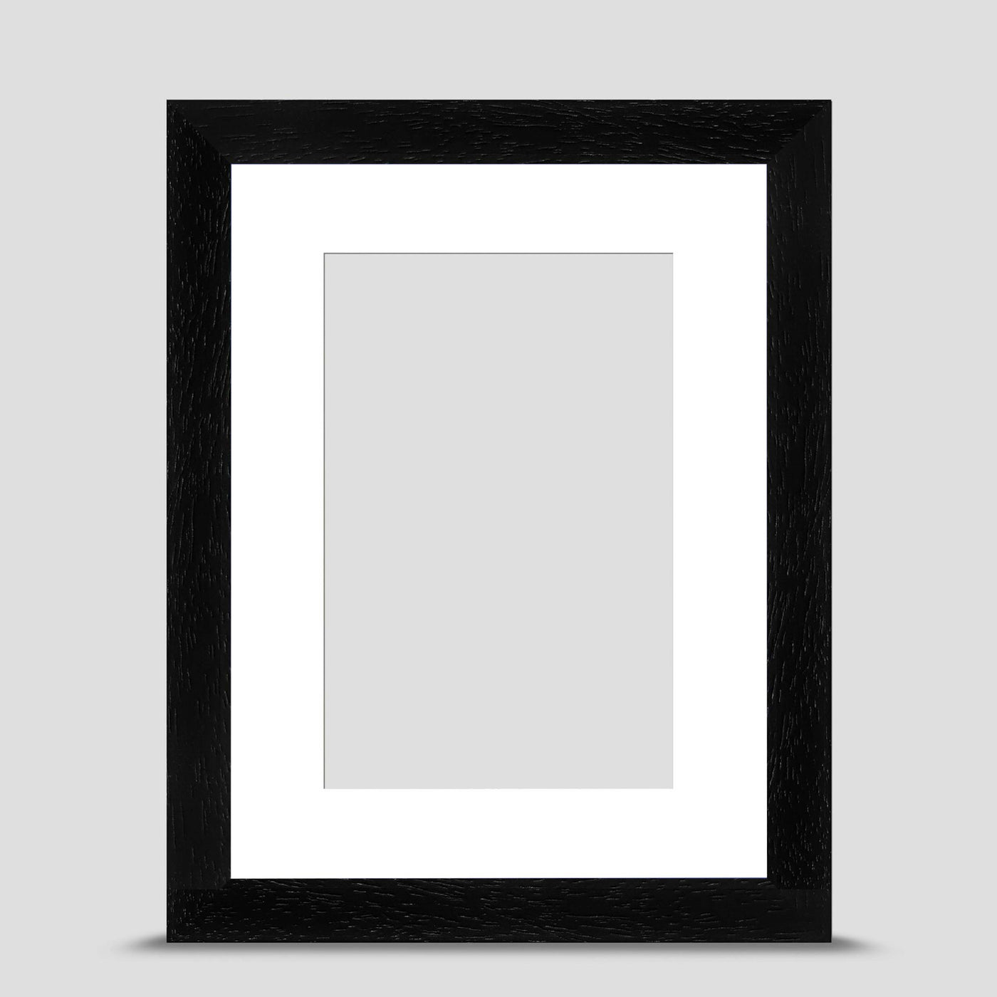8x6 Classic Black Picture Frame with a 6x4 Mount