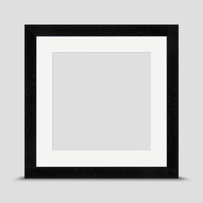8x8 Classic Black Picture Frame with a 6x6 Mount
