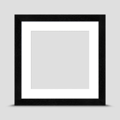 8x8 Classic Black Picture Frame with a 6x6 Mount
