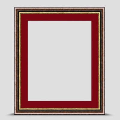 12x10 Brown & Gold Picture Frame with a 10x8 Mount