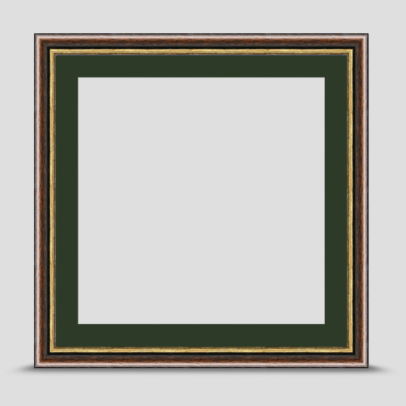 12x12 Brown & Gold Picture Frame with a 10x10 Mount