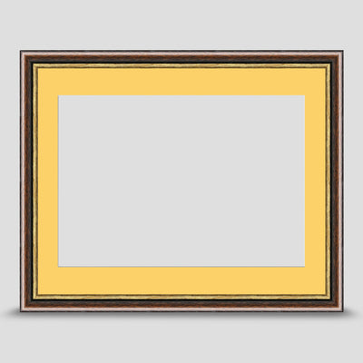 14x11 Brown & Gold Picture Frame with a A4 Mount