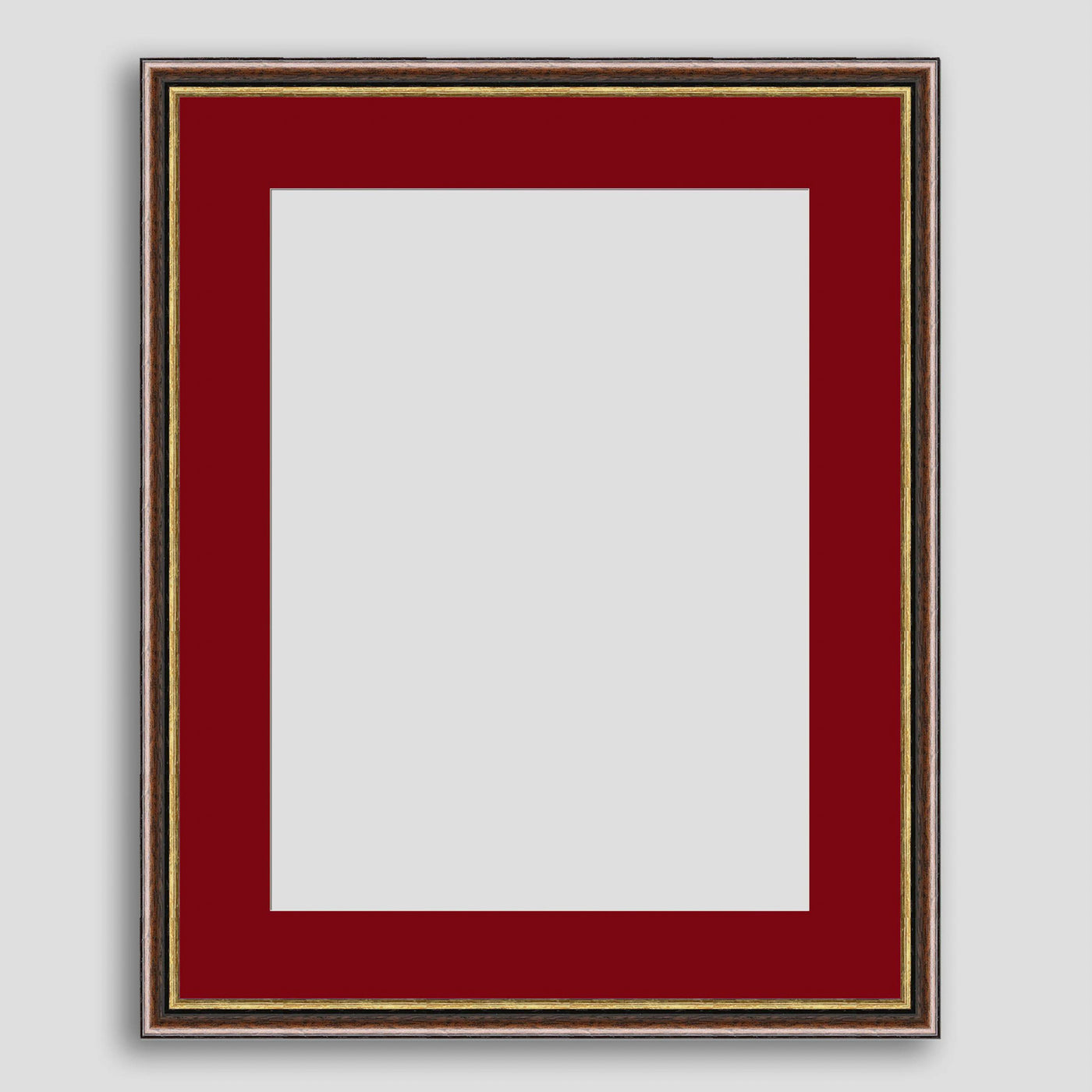 20x16 Brown & Gold Picture Frame with a 16x12 Mount