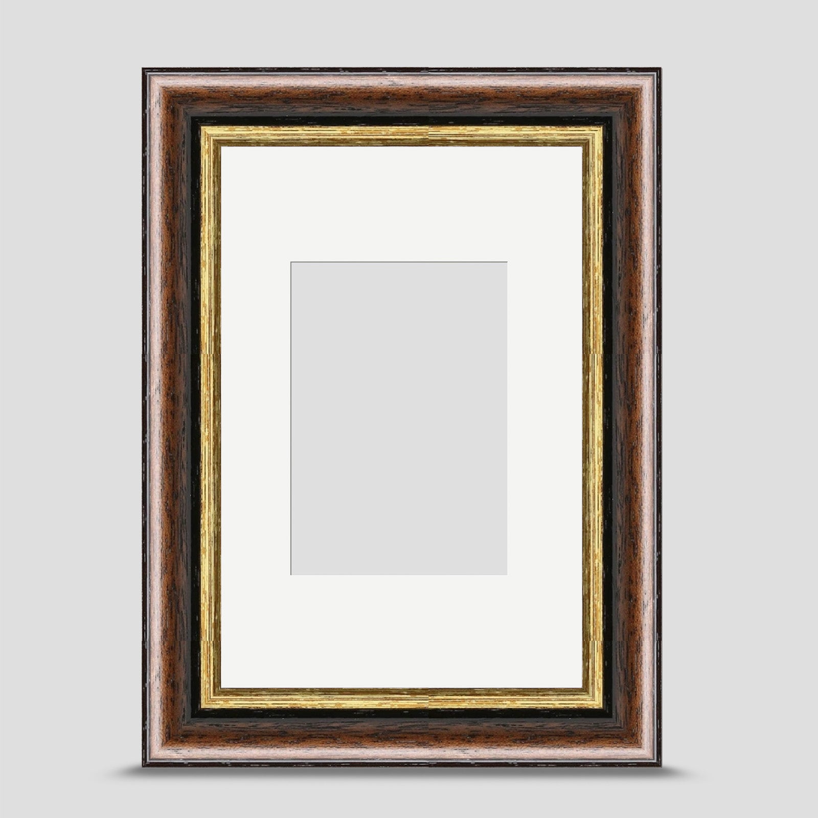 Classic 6x4 Brown & Gold Picture Frame Including a 3.5x2.5 Mount – Mark ...