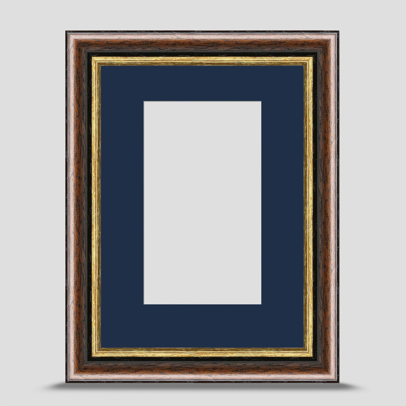 7x5 Brown & Gold Picture Frame with a 5x3 Mount