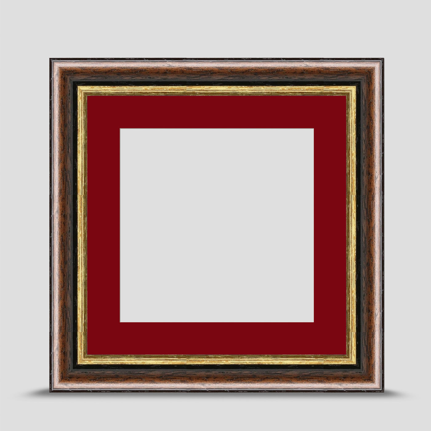 7x7 Brown & Gold Picture Frame with a 5x5 Mount
