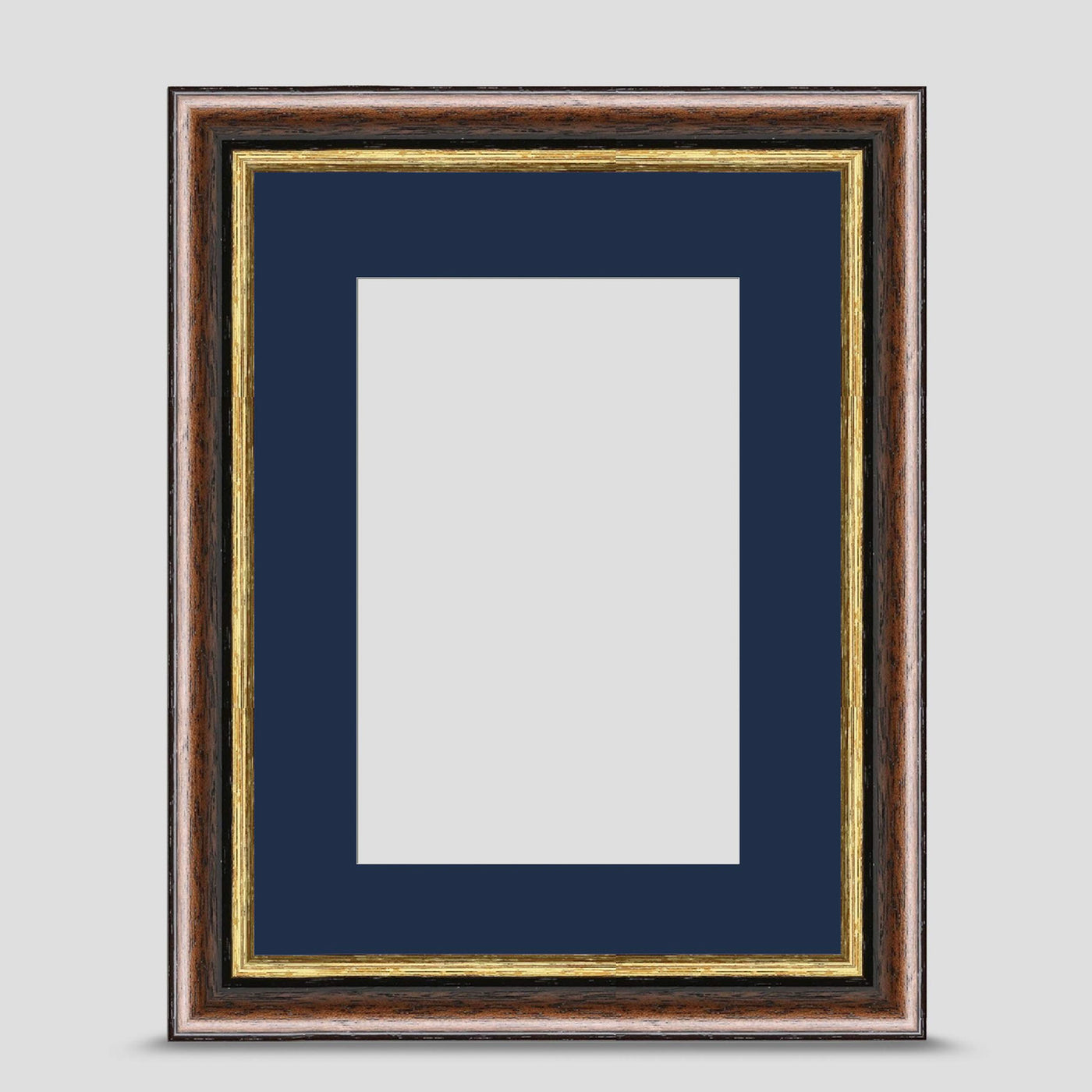8x6 Brown & Gold Picture Frame with a 6x4 Mount