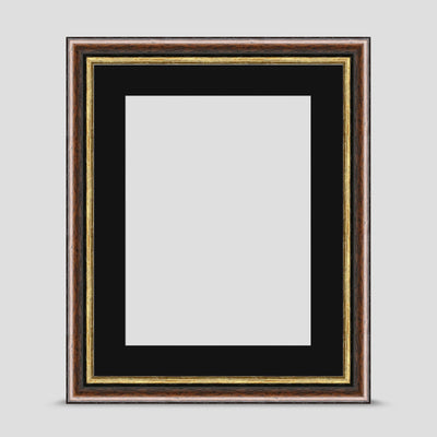10x8 Brown & Gold Picture Frame with a 8x6 Mount
