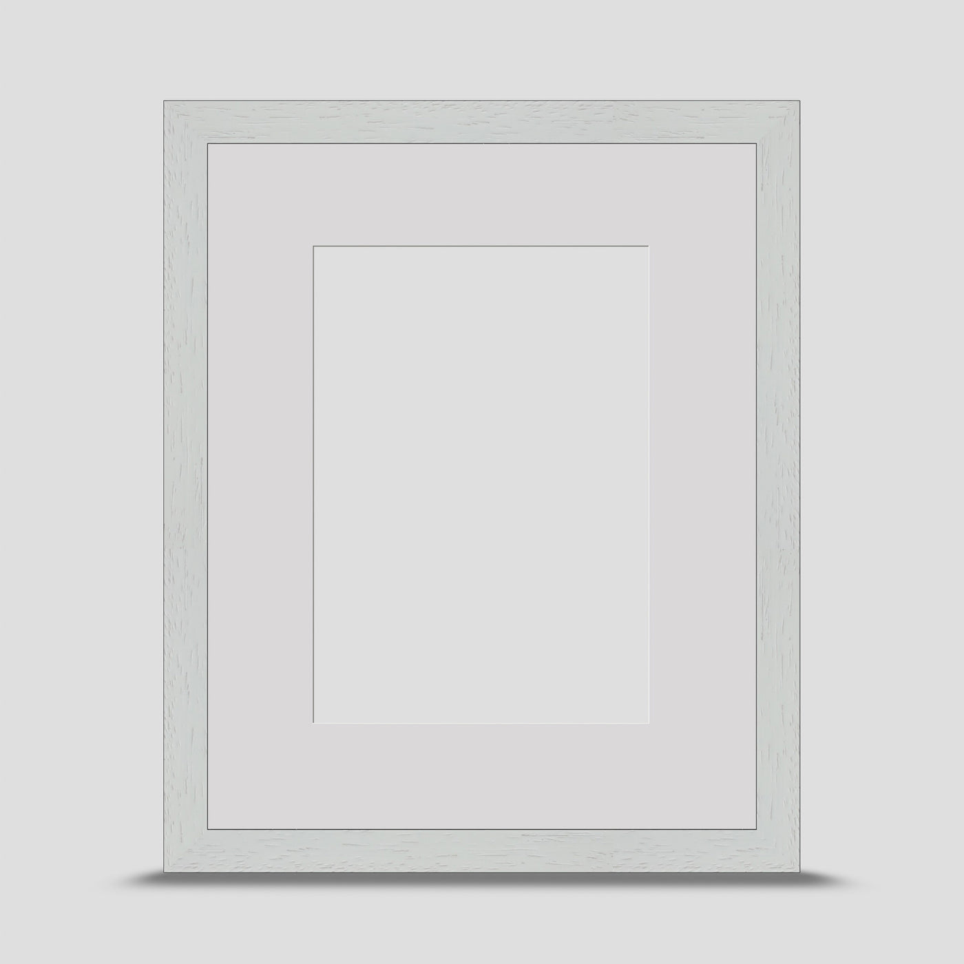 10x8 Classic White Picture Frame with a 7x5 Mount