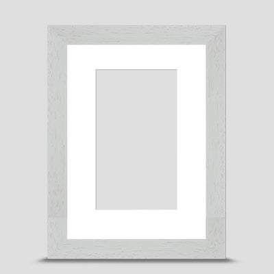 7x5 Classic White Picture Frame with a 5x3 Mount