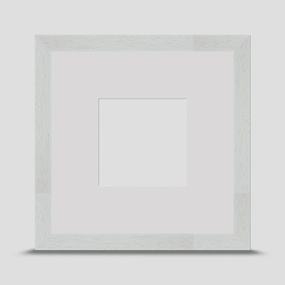 8x8 Classic White Picture Frame with a 4x4 Mount