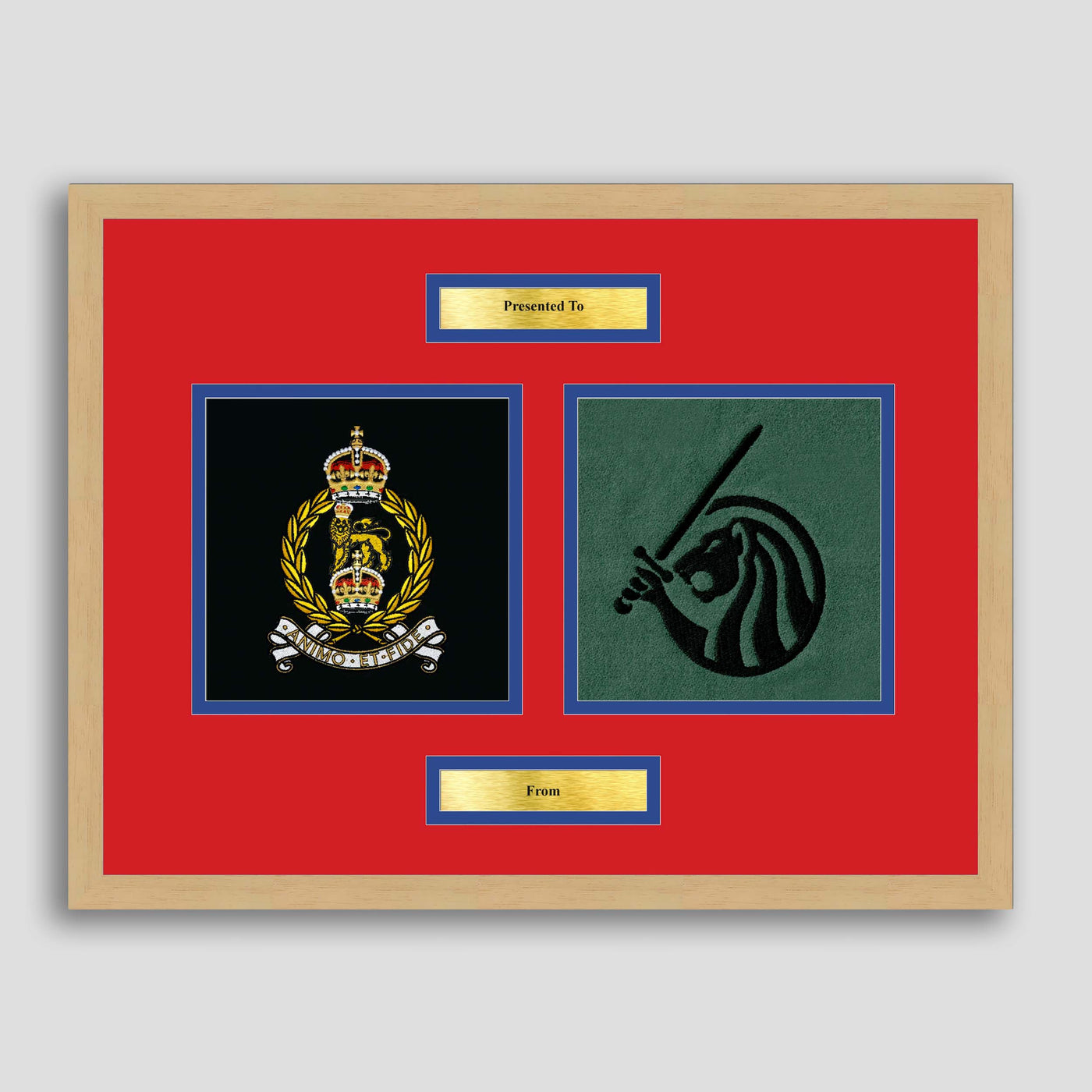 AGC & Field Army Framed Military Embroidery Presentation