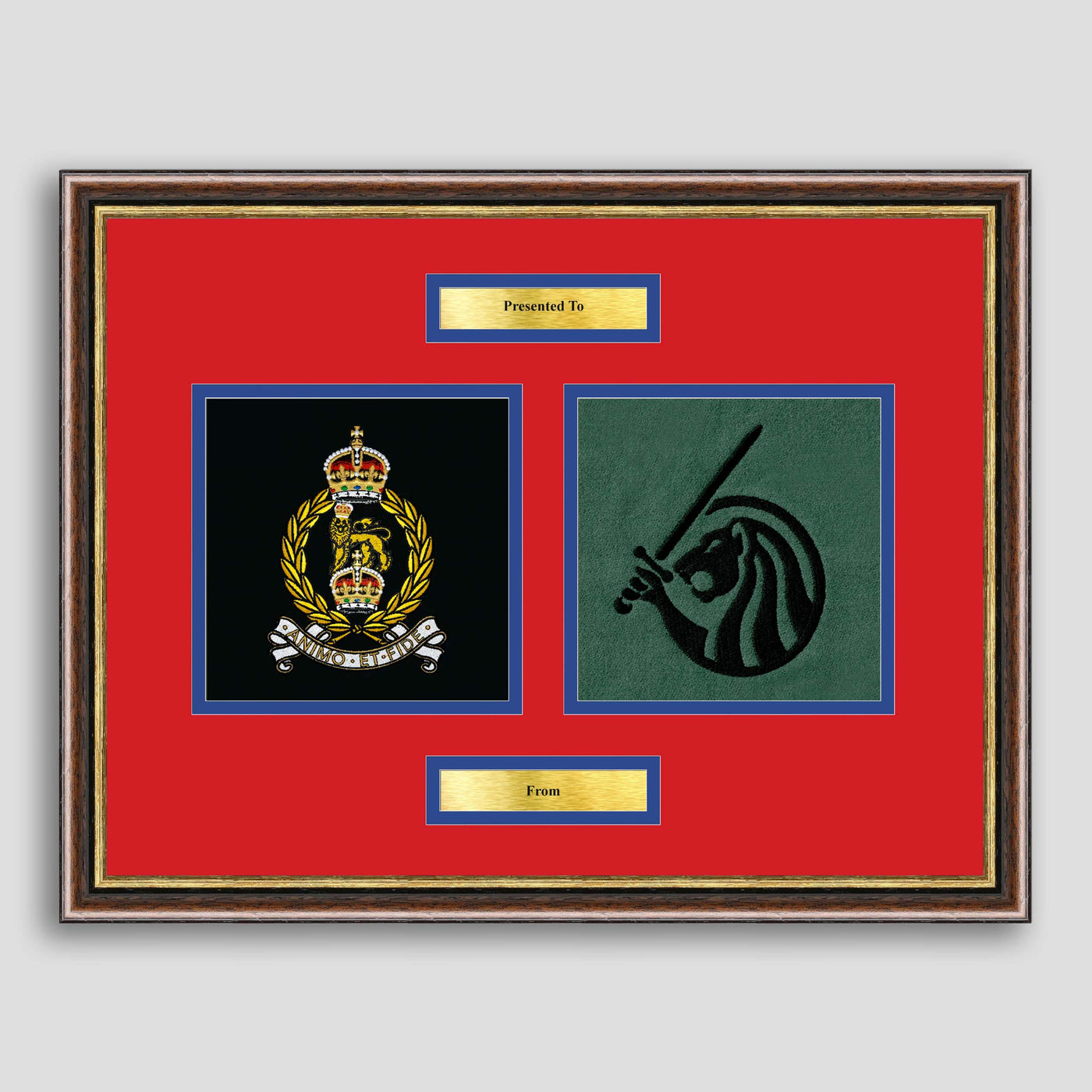 AGC & Field Army Framed Military Embroidery Presentation