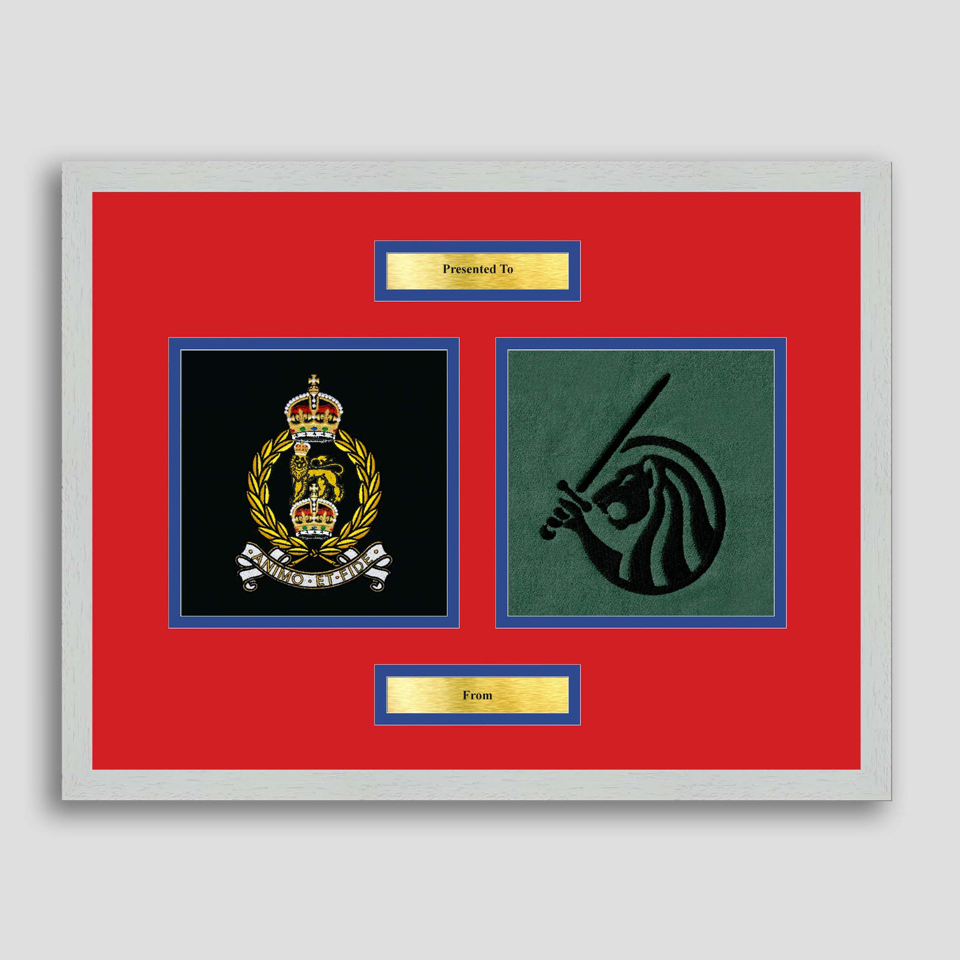 AGC & Field Army Framed Military Embroidery Presentation