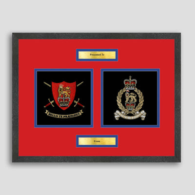 Army Training Regiment & AGC Framed Military Embroidery Presentation