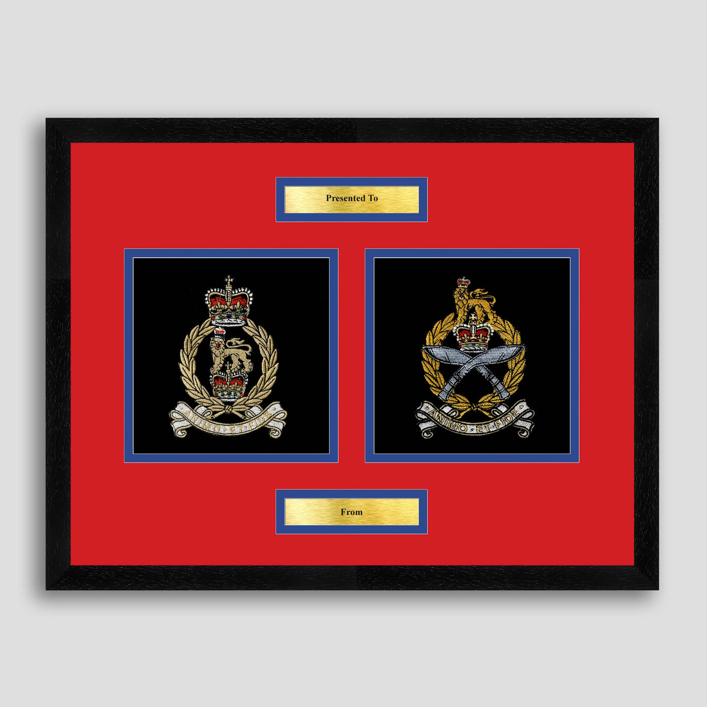 AGC SPS Corps & GSPS Framed Military Embroidery Presentation