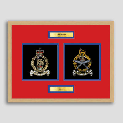 AGC SPS Corps & GSPS Framed Military Embroidery Presentation